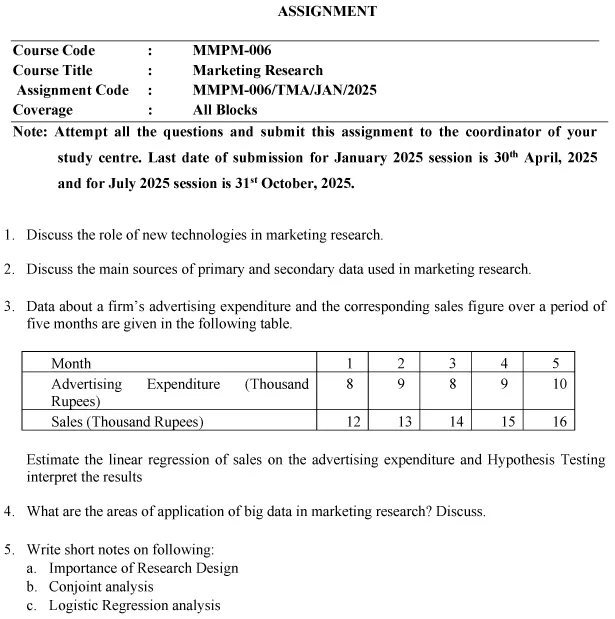 MMPM-06 - Marketing Research-January 2025- July 2025