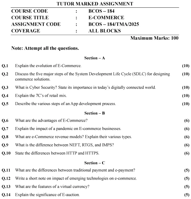 BCOS-184 - E-Commerce-January 2025 - December 2025