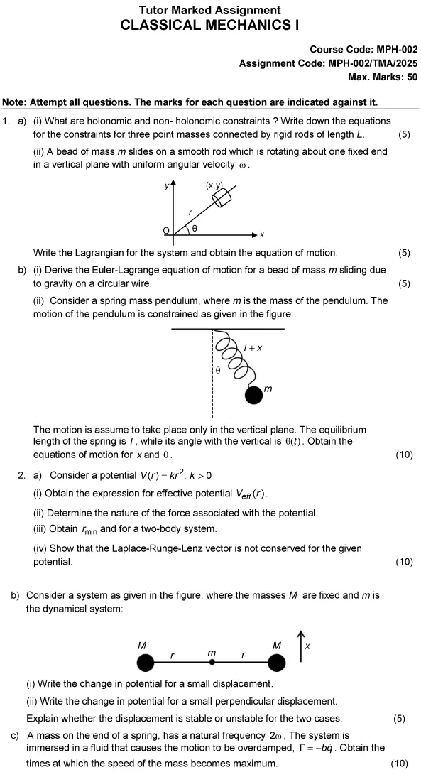 MPH-02 - Classical Mechanics I-January 2025 - December 2025