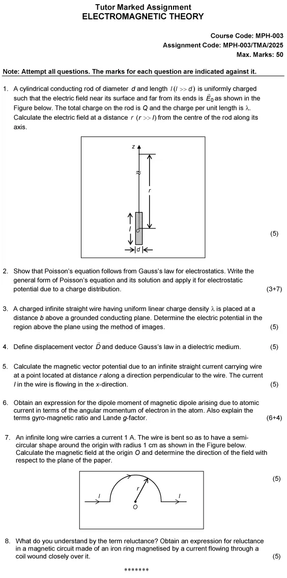 MPH-03 - Electromagnetic Theory-January 2025 - December 2025