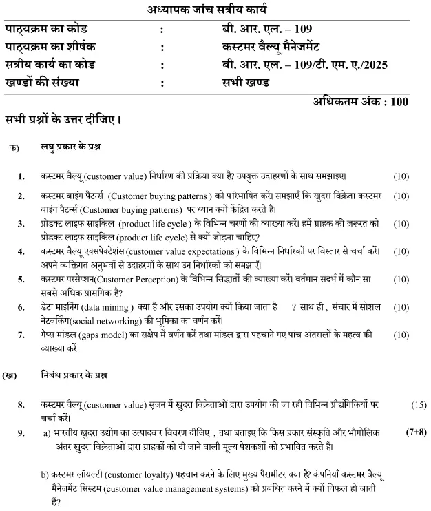 BRL-109 - Customer Value Management-January 2025 - December 2025