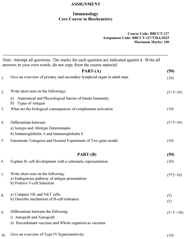 BBCCT-127 - Immunology-January 2025 - December 2025