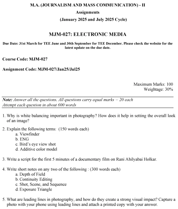 MJM-27 - Electronic Media-January 2025- July 2025