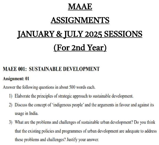 MAEE-01 - Sustainable Development-January 2025- July 2025