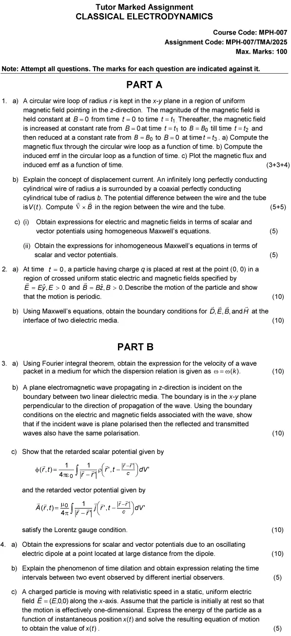 MPH-07 - Classical Electrodynamics-January 2025 - December 2025