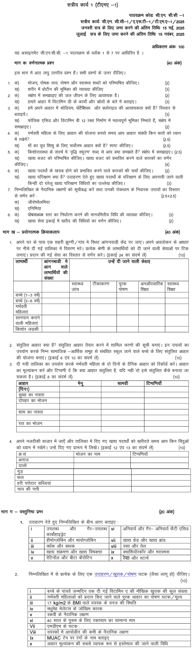 CNCC-01 - Nutrition for the Community-January 2025- July 2025