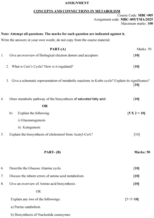 MBC-05 - Concepts and connections in metabolism (Core)-January 2025 - December 2025