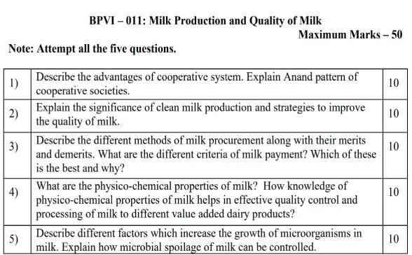 BPVI-11 - Milk Production and Quality of Milk-January 2025- July 2025