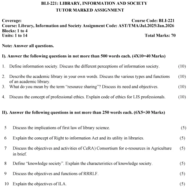BLI-221 - Library, Information and Society-July 2025 - January 2026