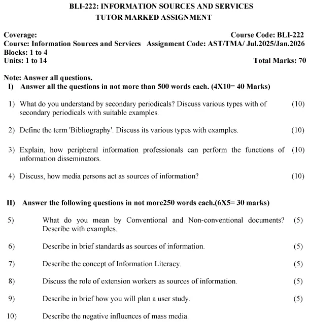 BLI-222 - Information Sources and Services-July 2025 - January 2026