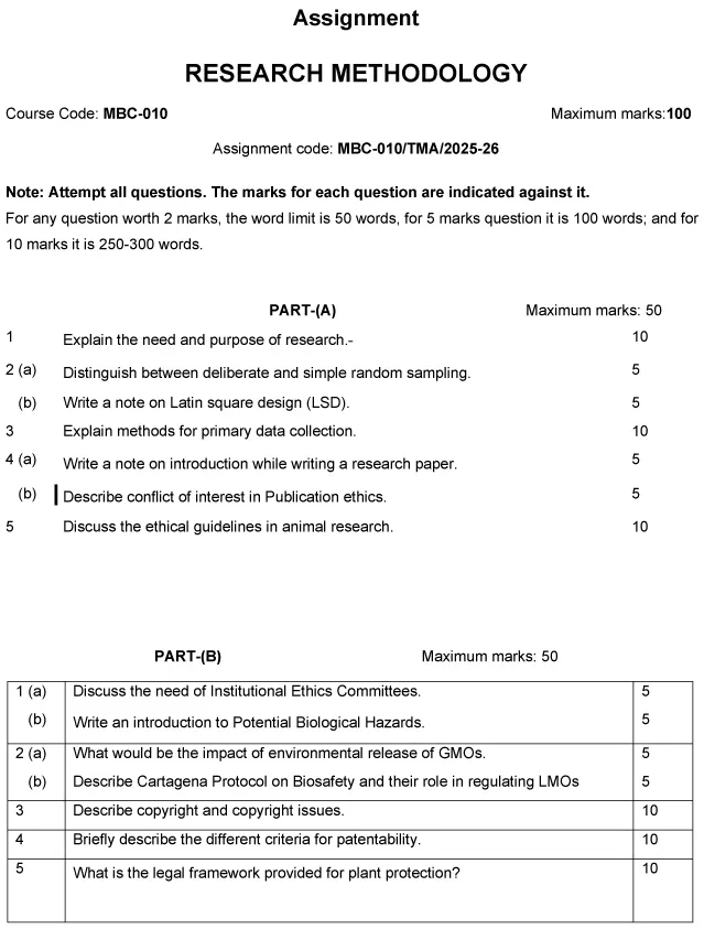 MBC-10 - Research methodology(Core)-July 2025 - December 2026