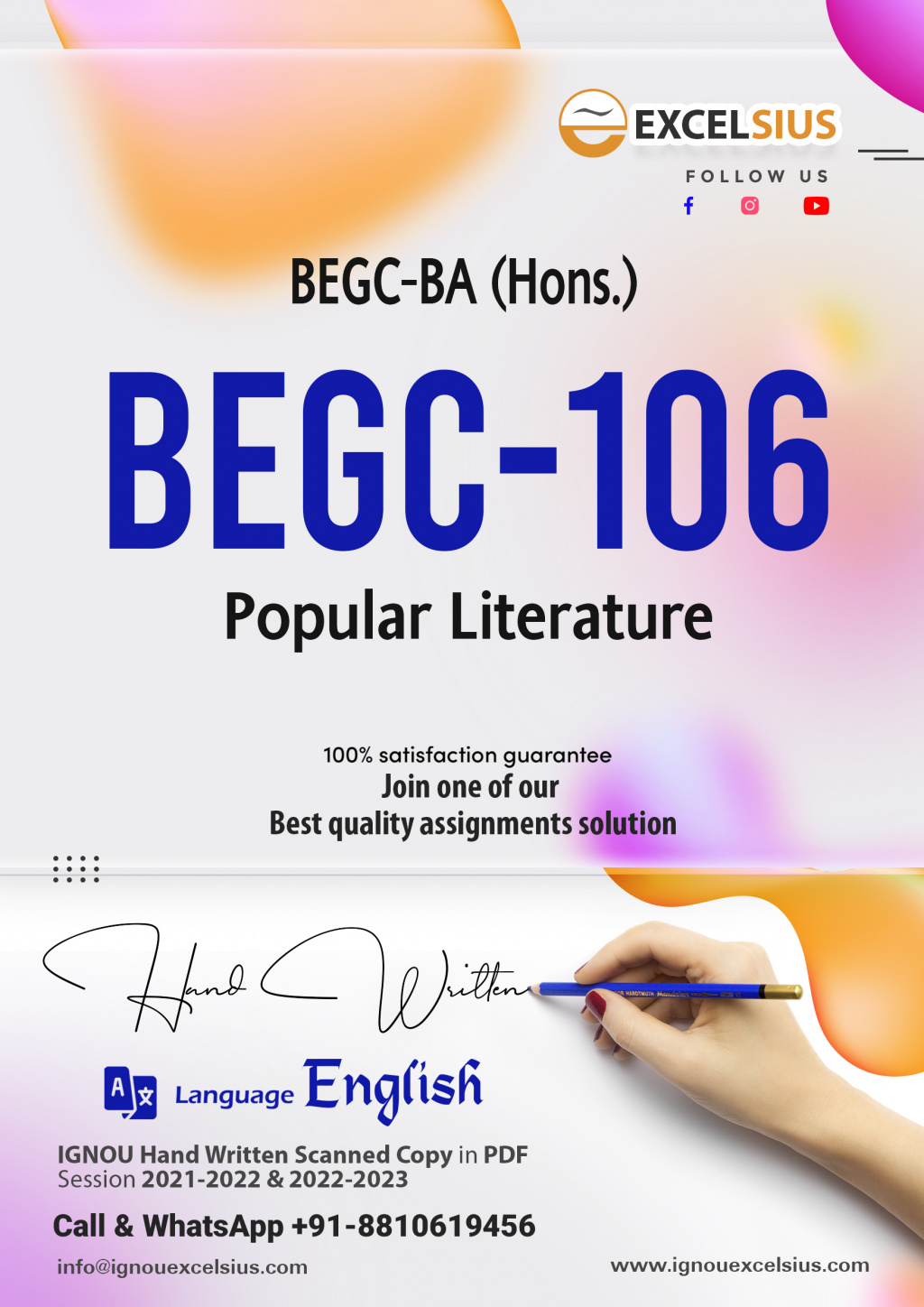 IGNOU BEGC-106 - Popular Literature, Latest Solved Assignment-July 2022 – January 2023