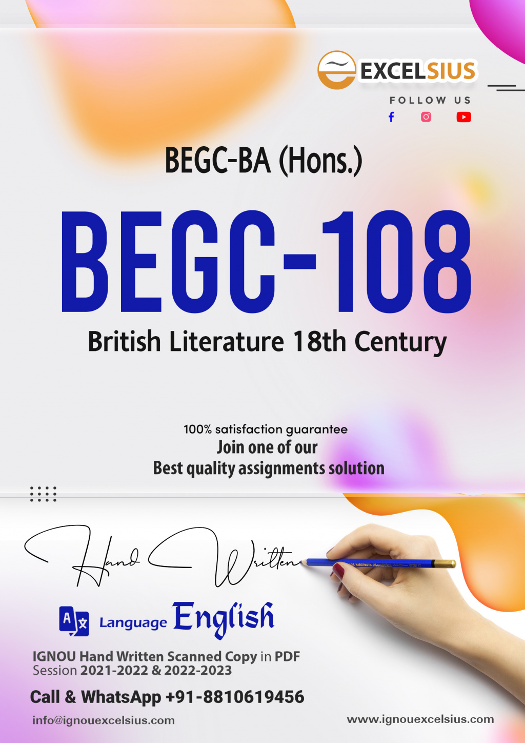 IGNOU BEGC-108 - British Literature: 18th Century, Latest Solved Assignment-July 2022 – January 2023
