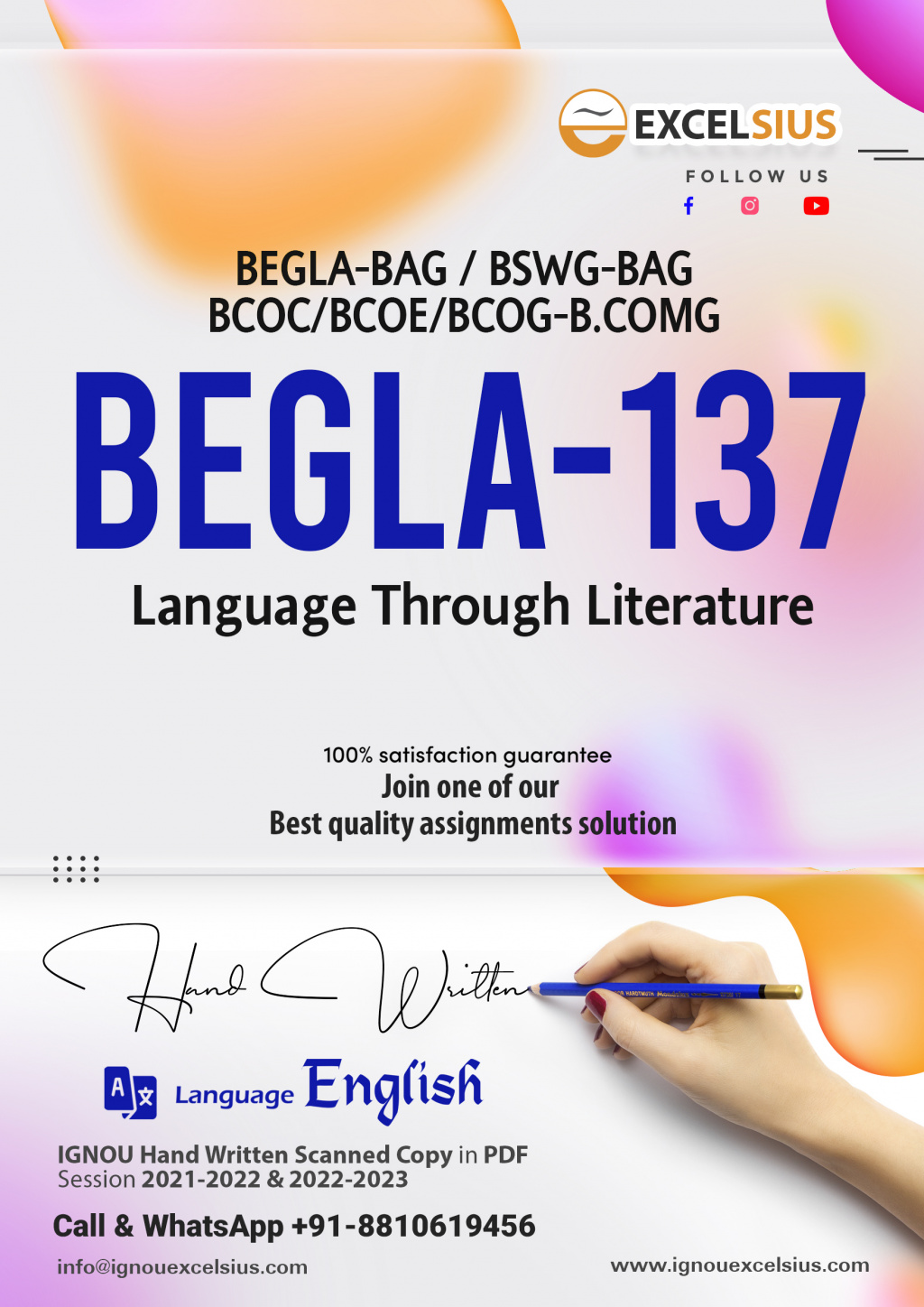 IGNOU BEGLA-137 - Language Through Literature Latest Solved Assignment-July 2022 – January 2023
