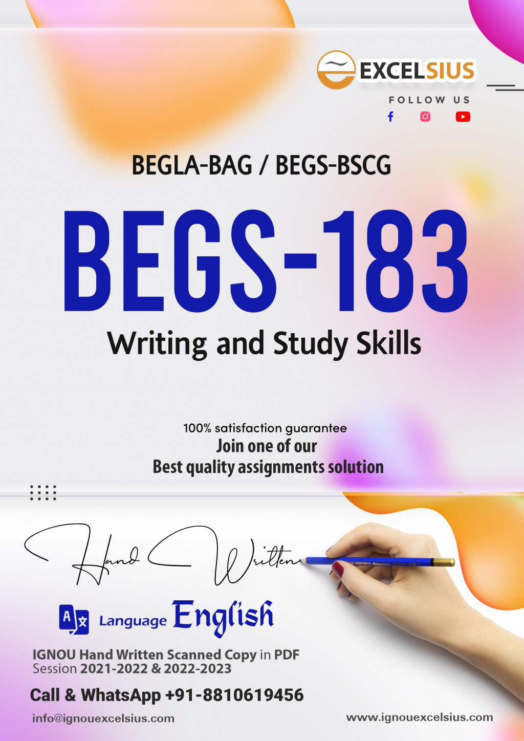 IGNOU BEGS-183 - Writing and Study Skills Latest Solved Assignment-July 2022 – January 2023