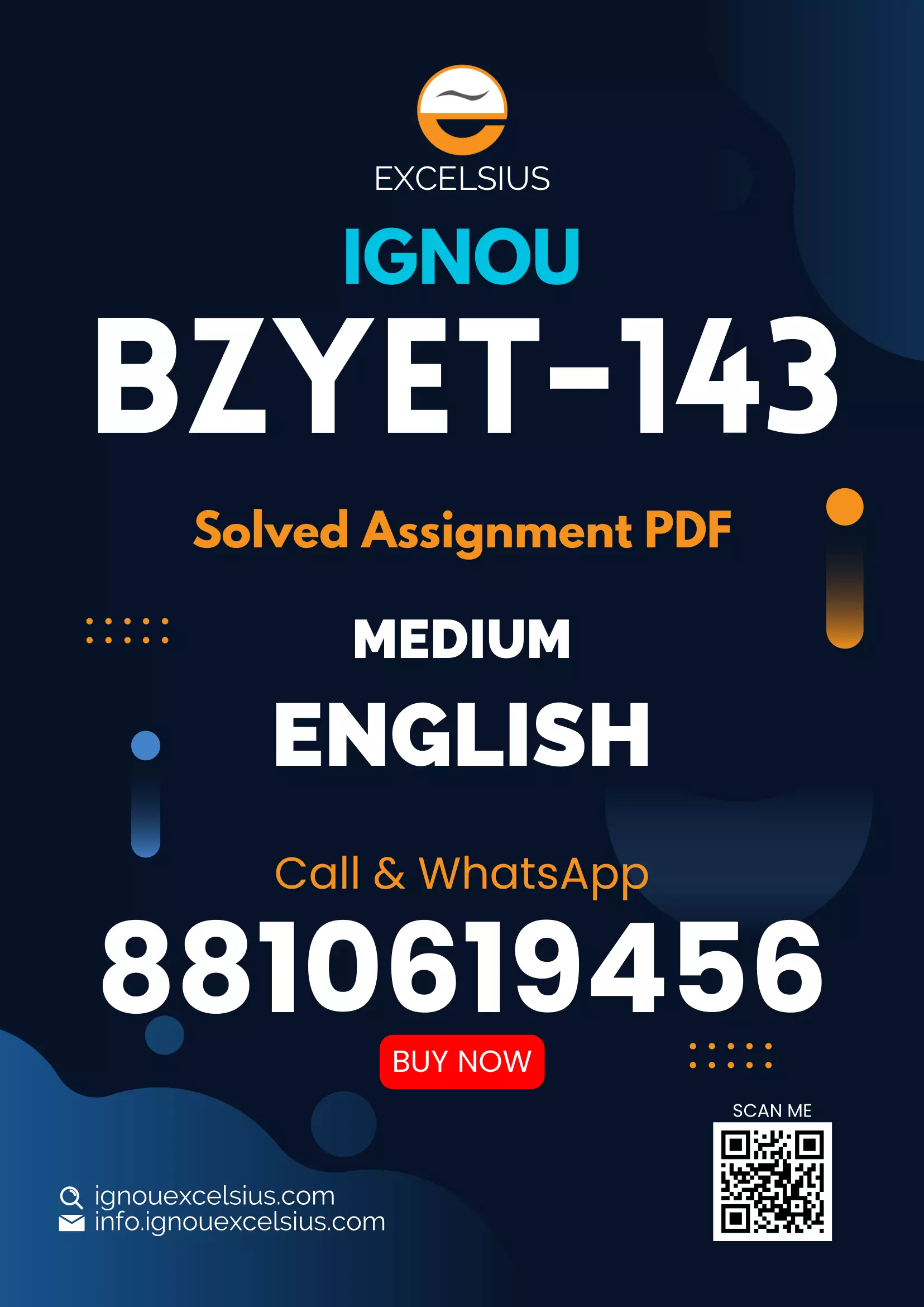 IGNOU BZYET-143 - Insect Vectors and Vector Borne Diseases, Latest Solved Assignment-January 2024 - December 2024