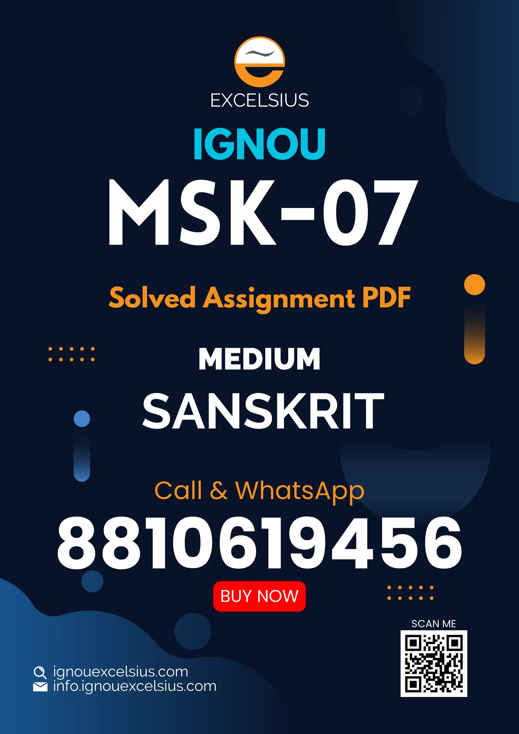 IGNOU MSK-07 - Hityashastra: Kavyaprakash Dhvanyalok aur Dashrupak, Latest Solved Assignment-July 2023 - January 2024