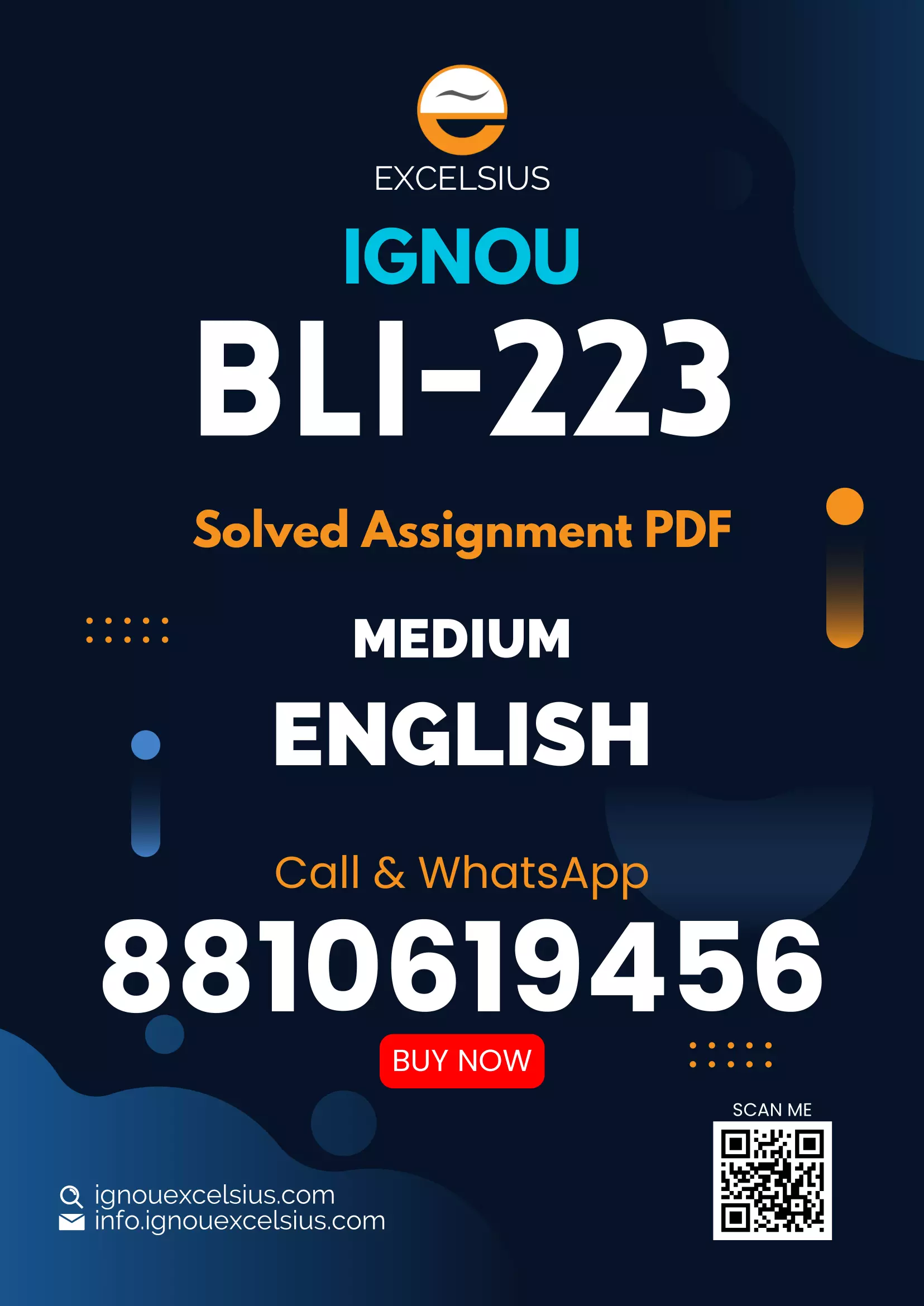 IGNOU BLI-223 - Organising and Managing Information, Latest Solved Assignment-July 2023 - January 2024