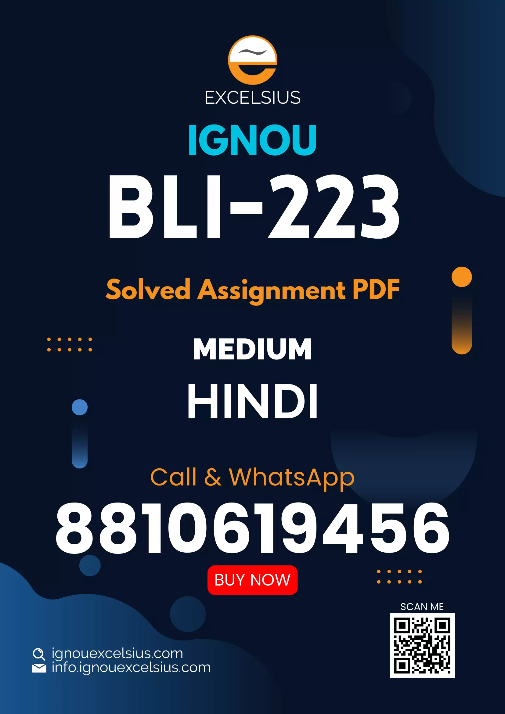 IGNOU BLI-223 - Organising and Managing Information, Latest Solved Assignment-July 2023 - January 2024