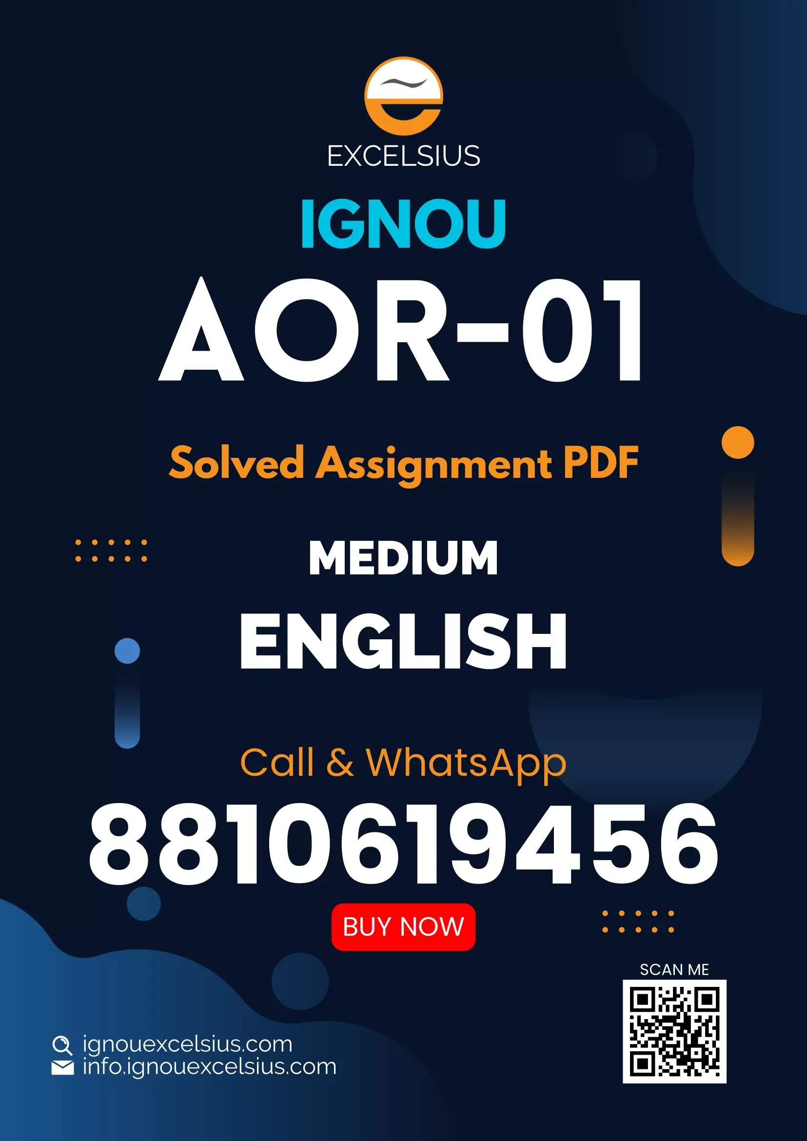 IGNOU AOR-01 - Operational Research, Latest Solved Assignment-January 2023 - December 2023