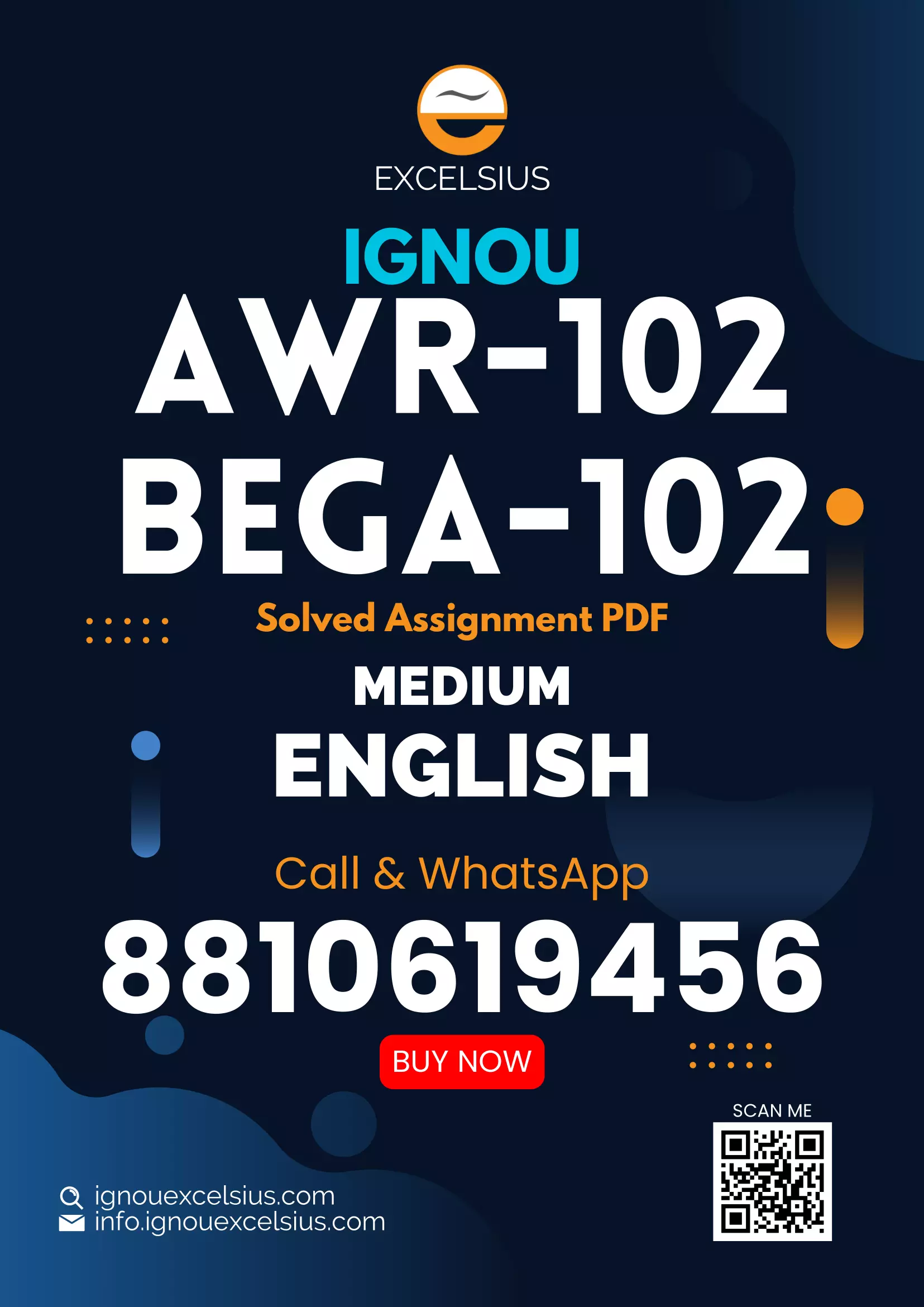 IGNOU AWR-01/BEGA-102 - Application Oriented Course in Writing For Radio Latest Solved Assignment-July 2023 - January 2024