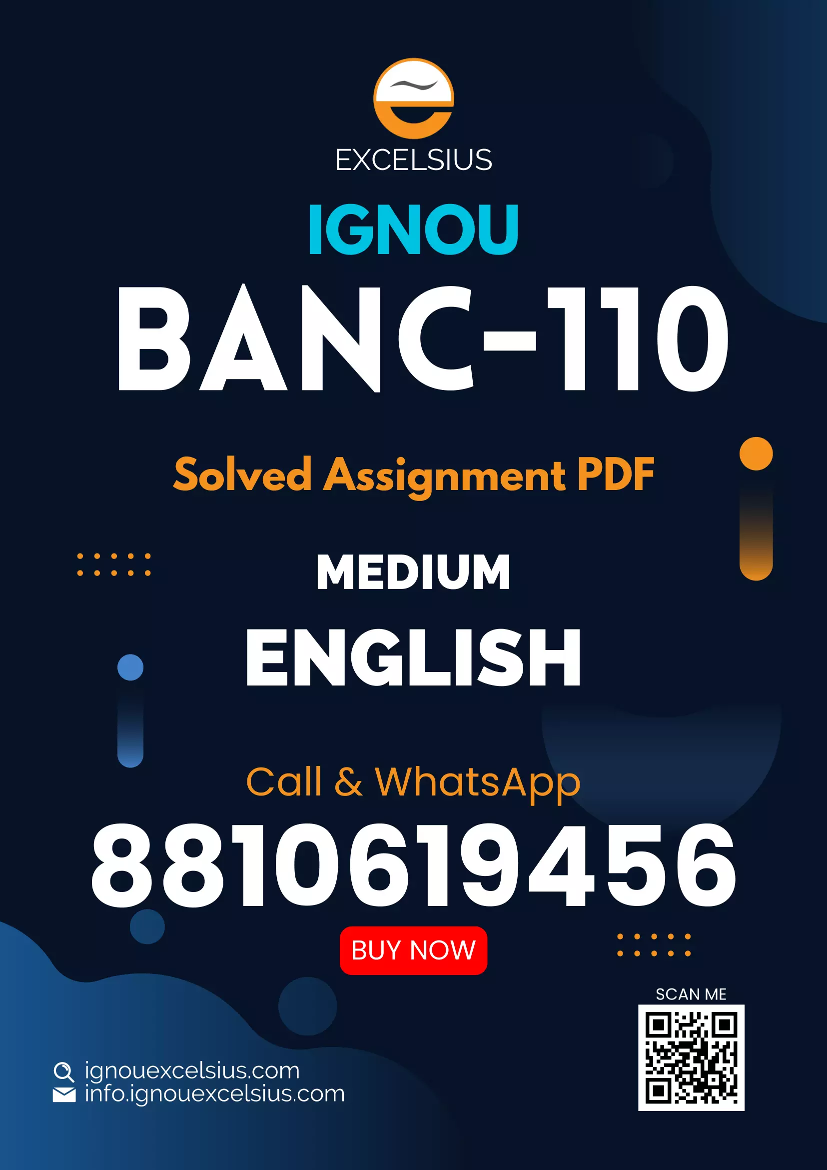 IGNOU BANC-110 - Research Methods, Latest Solved Assignment-July 2023 - January 2024