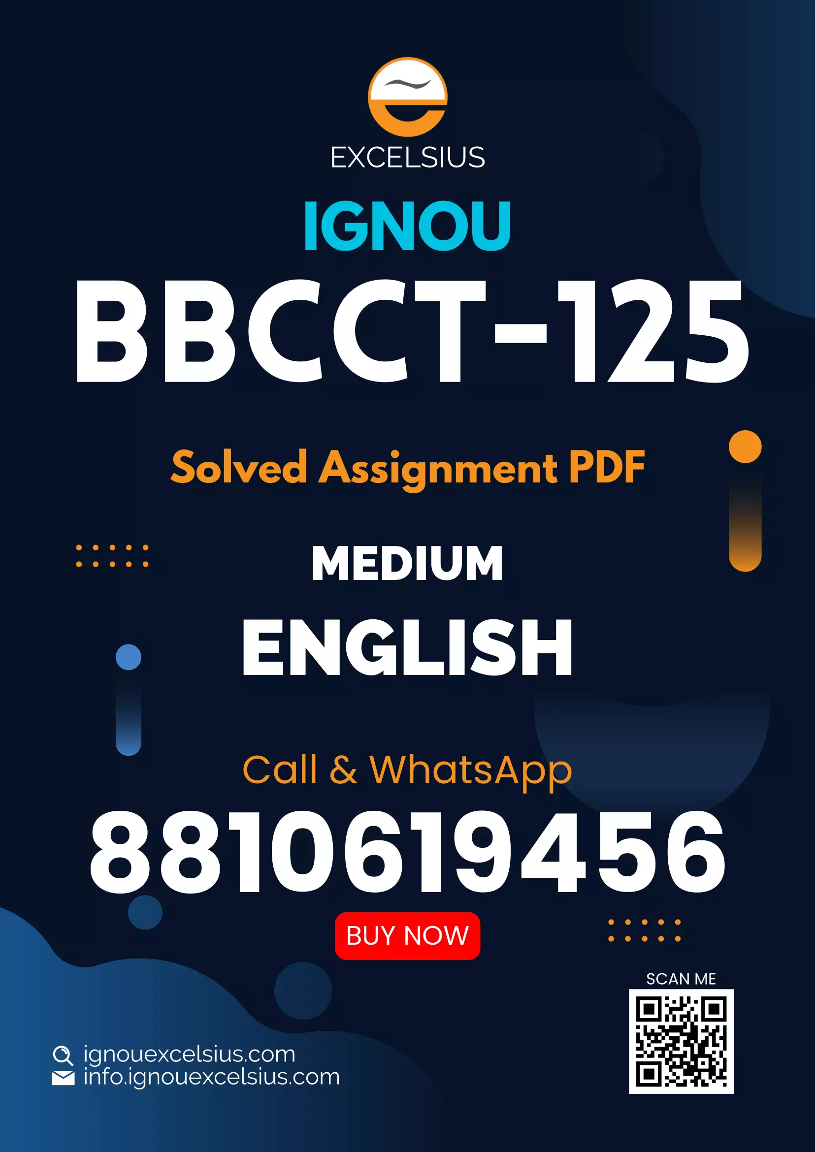 IGNOU BBCCT-125 - Genetic Engineering and Biotechnology Latest Solved Assignment-January 2024 - December 2024
