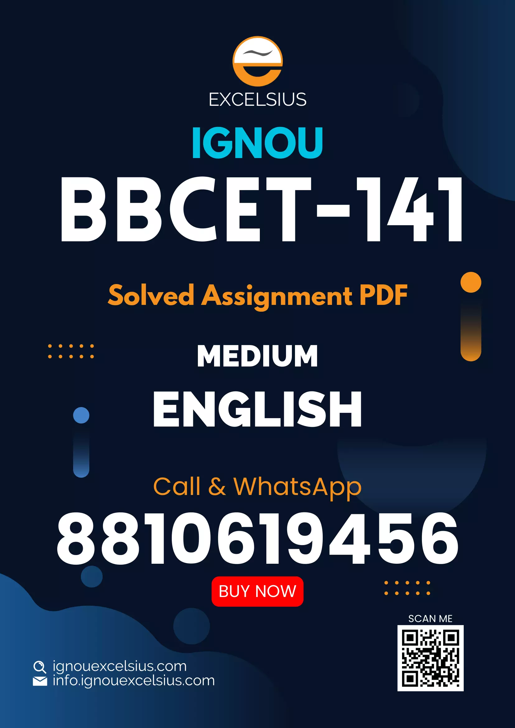 IGNOU BBCET-141 - Nutritional Biochemistry Latest Solved Assignment-January 2024 - December 2024