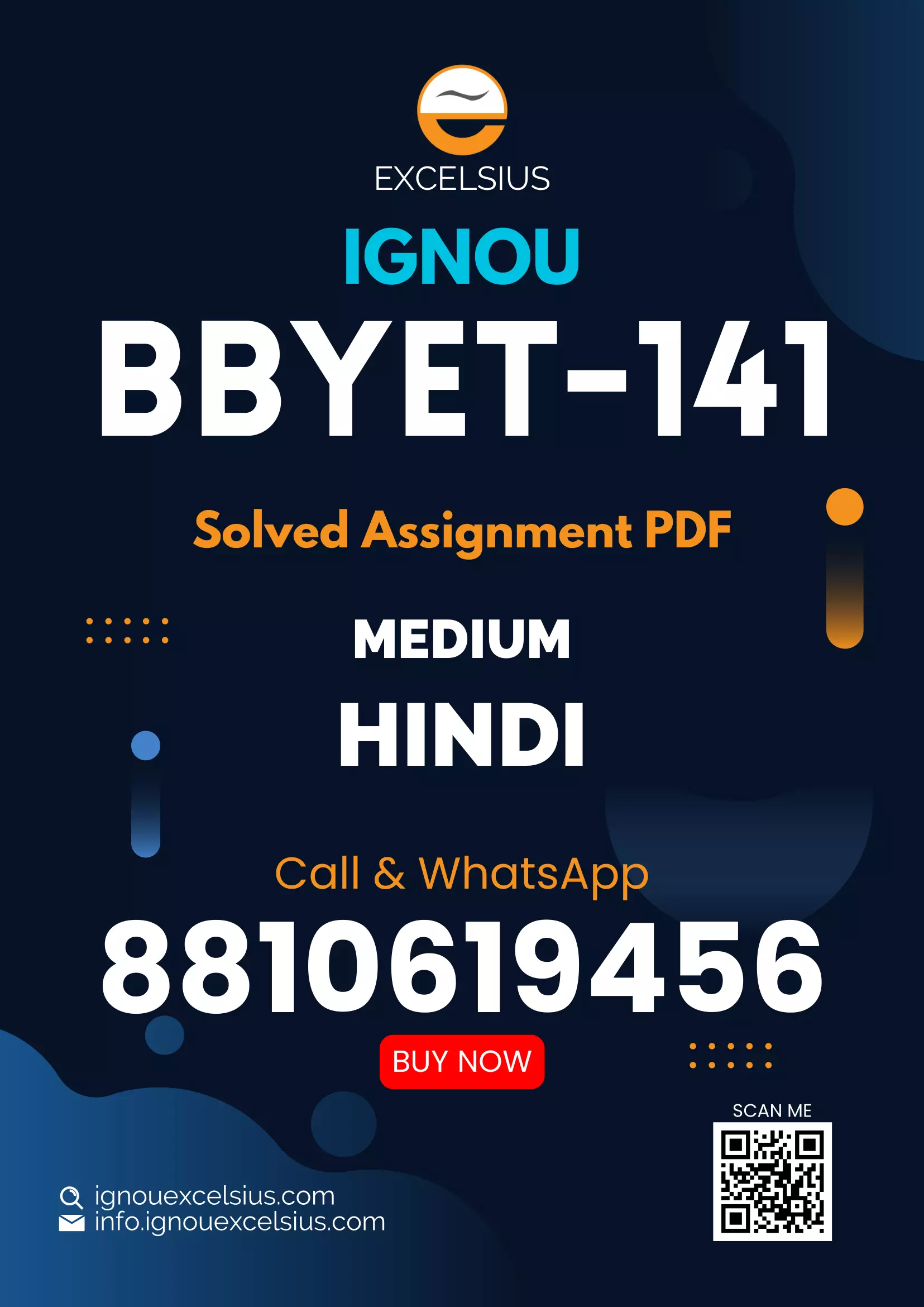 IGNOU BBYET-141 - Cell and Molecular Biology, Latest Solved Assignment-January 2023 - December 2023