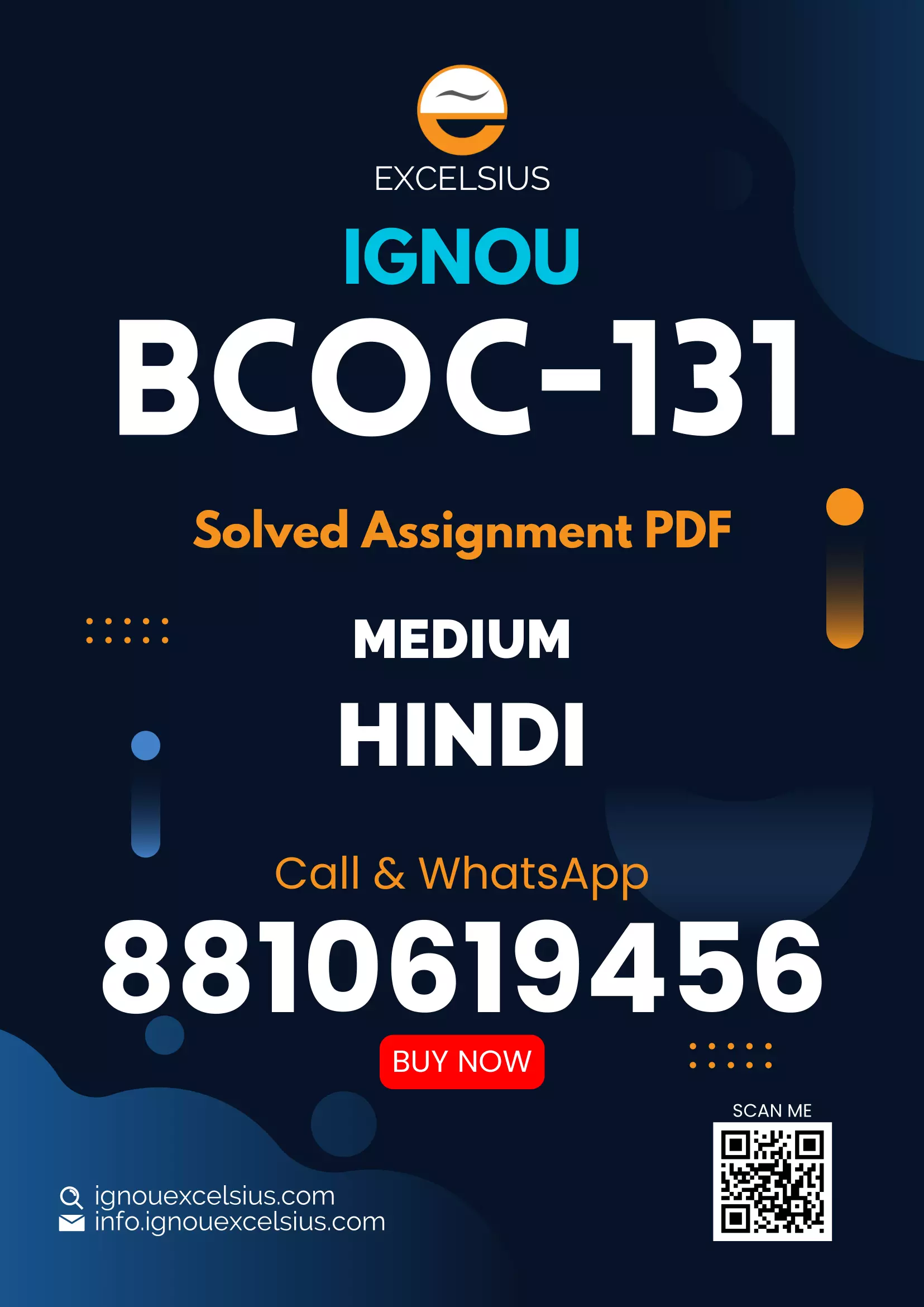 IGNOU BCOC-131 - Financial Accounting, Latest Solved Assignment-July 2023 - January 2024