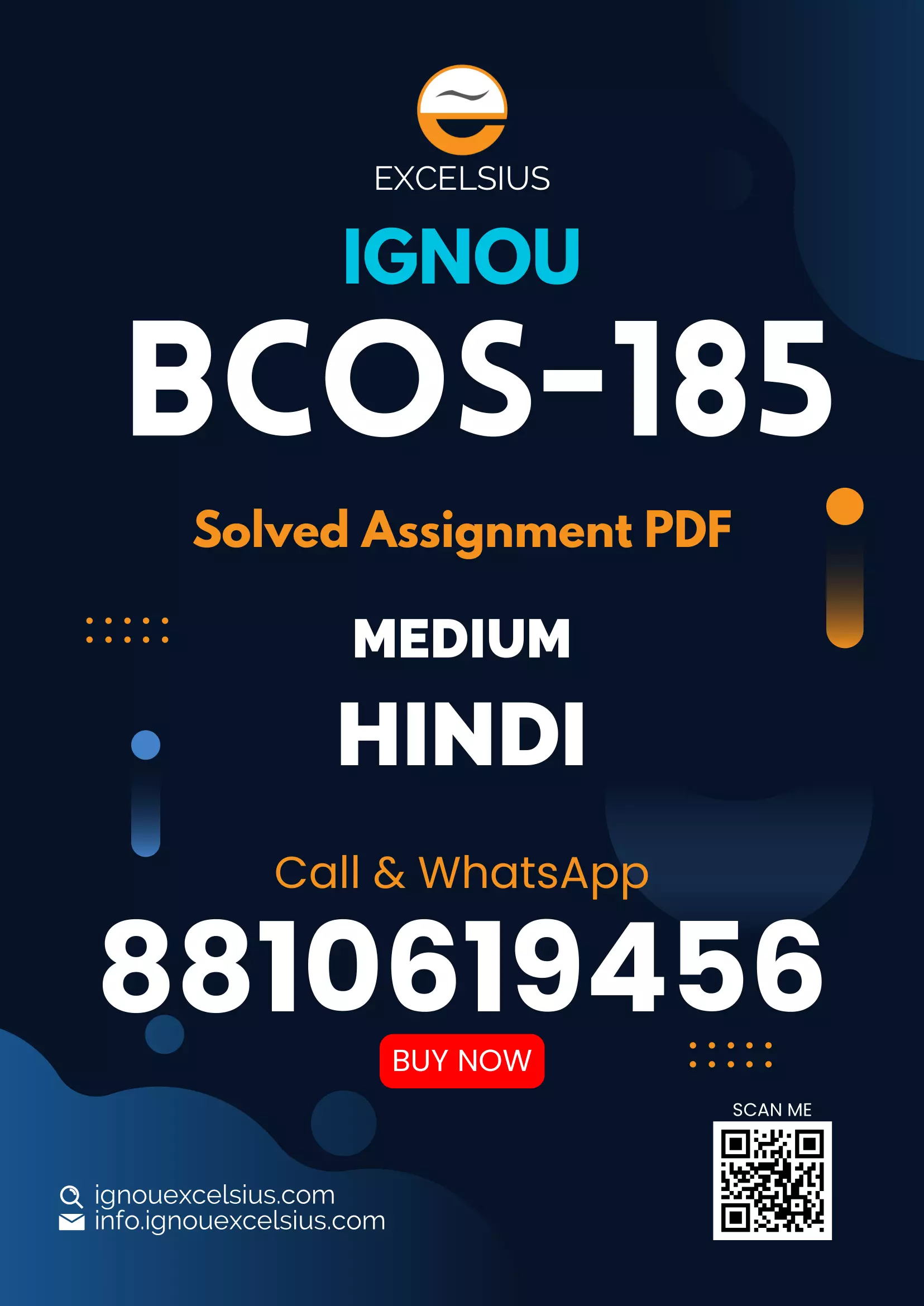 IGNOU BCOS-185 - Entrepreneurship, Latest Solved Assignment-July 2023 - January 2024