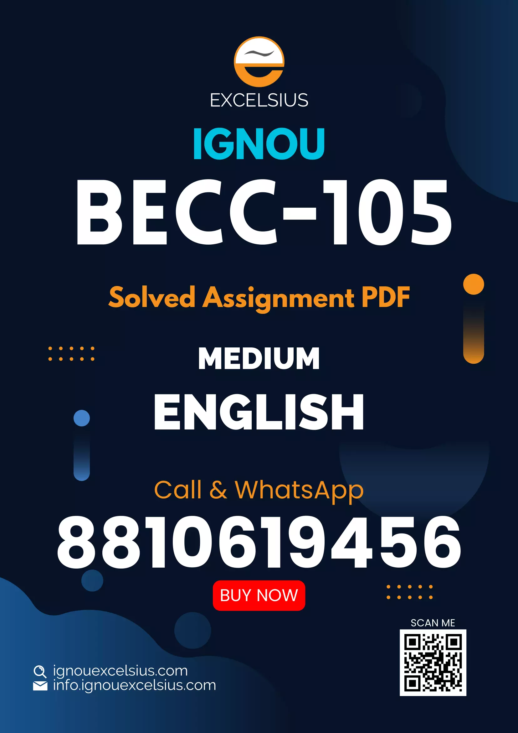 IGNOU BECC-105 - Intermediate Microeconomics I, Latest Solved Assignment-July 2023 - January 2024