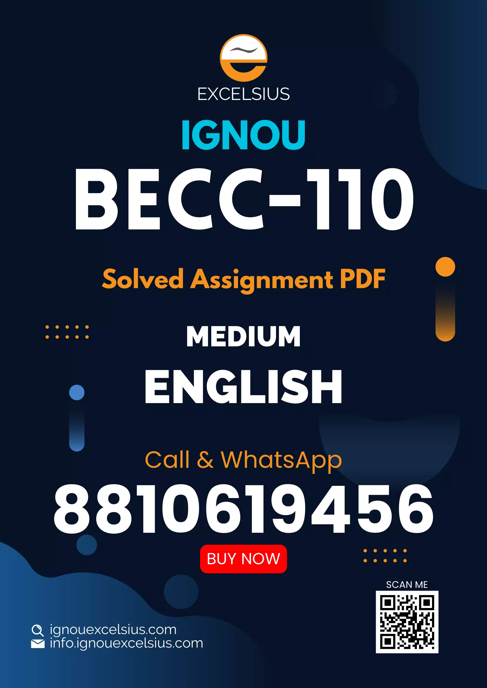 IGNOU BECC-110 - Introductory Econometrics, Latest Solved Assignment-July 2023 - January 2024