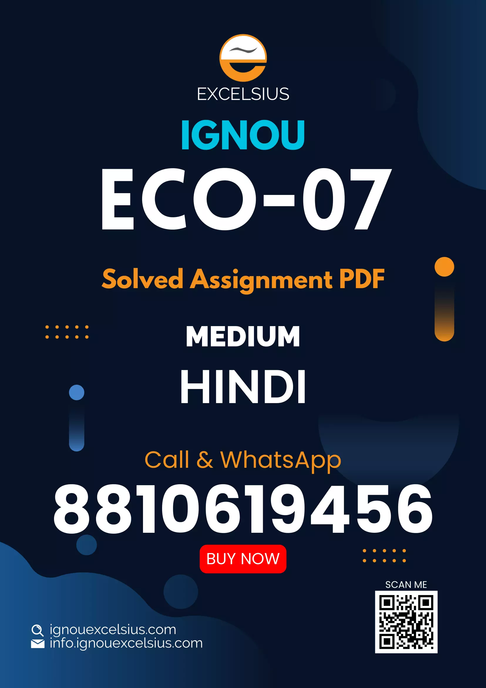 IGNOU ECO-07 - Elements of Statistics, Latest Solved Assignment-July 2022 – January 2023