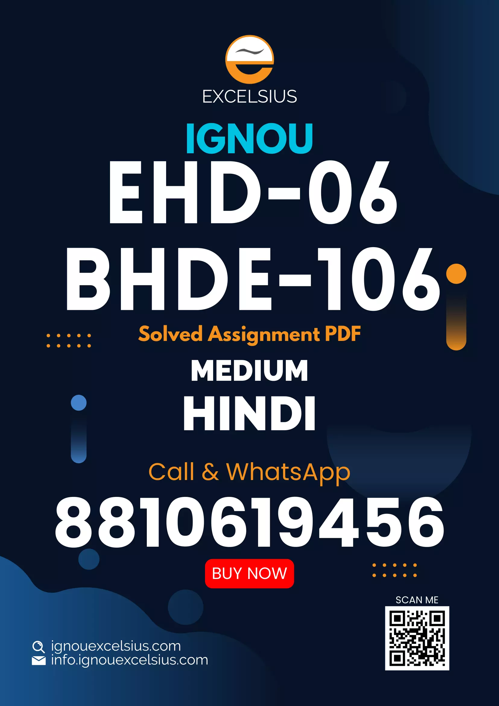 IGNOU EHD-06/BHDE-106 - Hindi Bhasha: Itihas aur vartman Latest Solved Assignment-July 2023 – January 2024