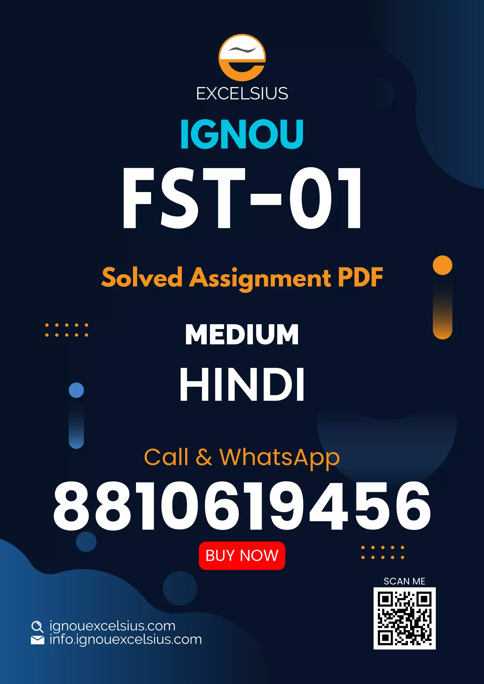 IGNOU FST-01 - Foundation Course in Science and Technology, Latest Solved Assignment-January 2023 - December 2023
