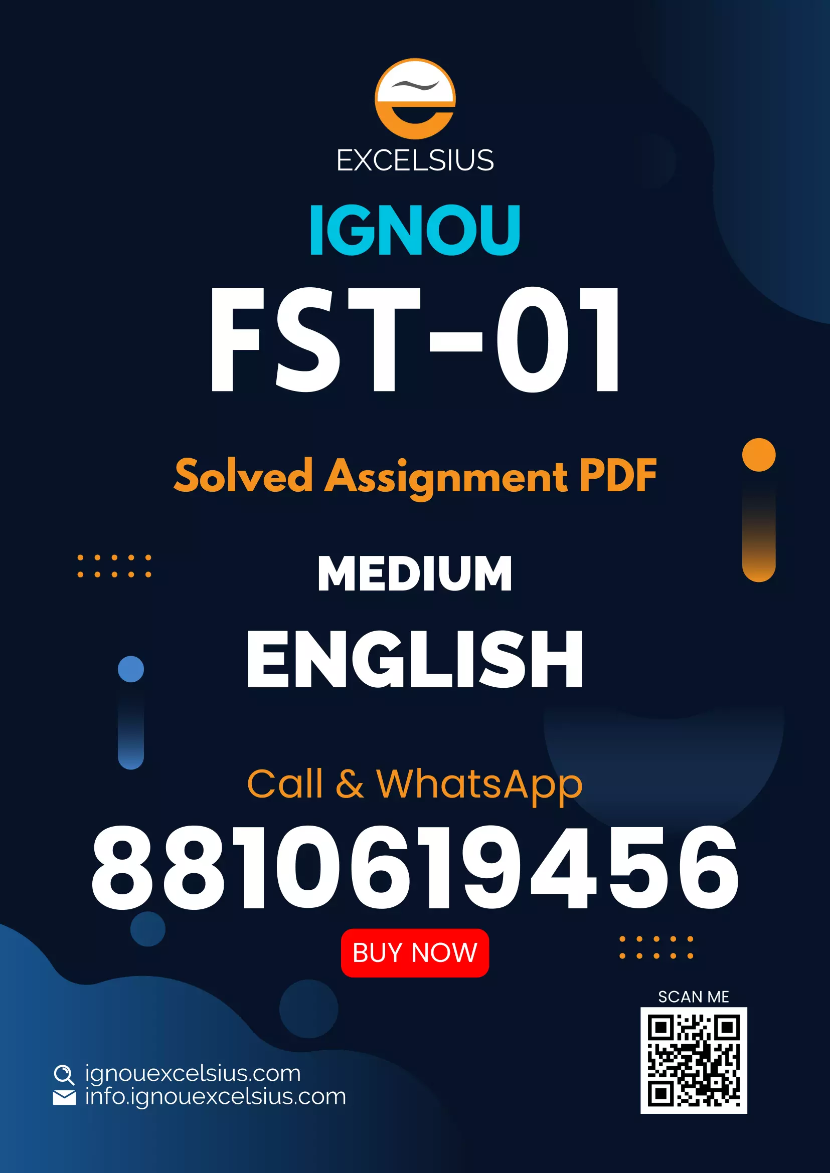 IGNOU FST-01 - Foundation Course in Science and Technology, Latest Solved Assignment-January 2023 - December 2023