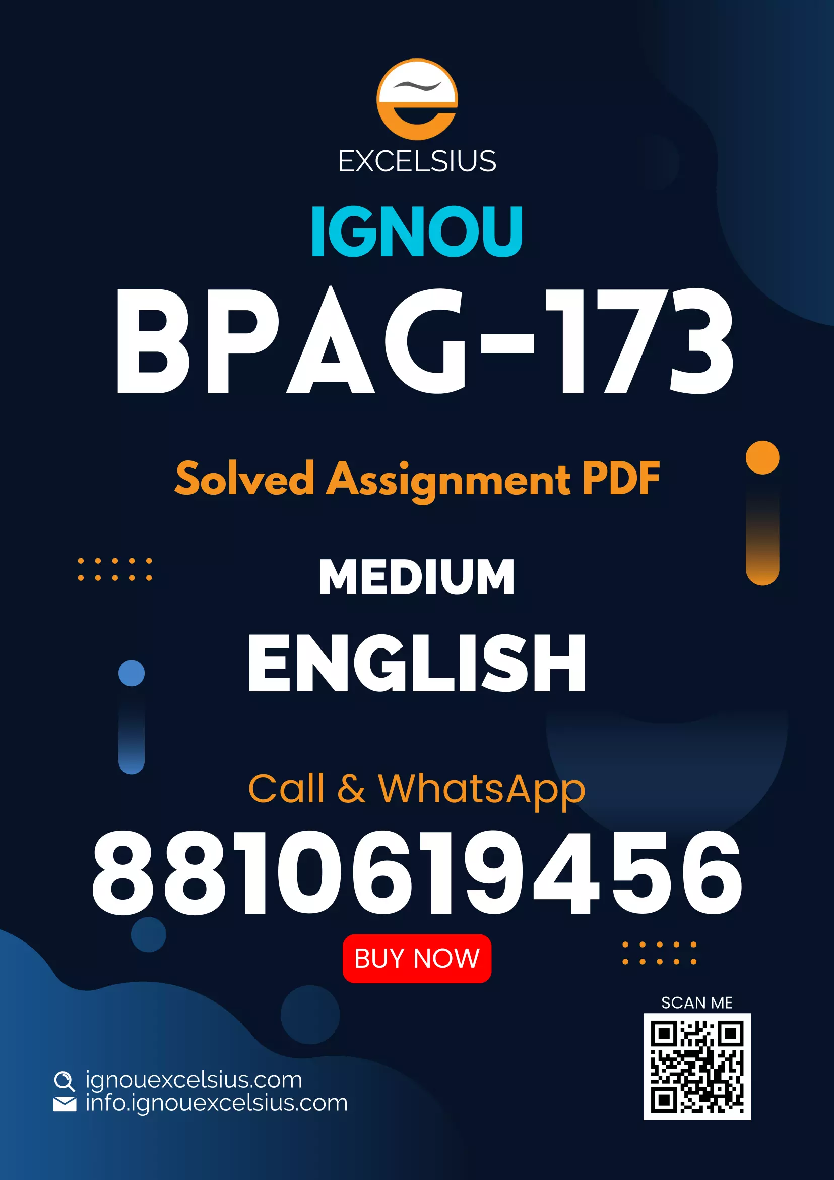 IGNOU BPAG-173 - E-Governance, Latest Solved Assignment-July 2022 – January 2023