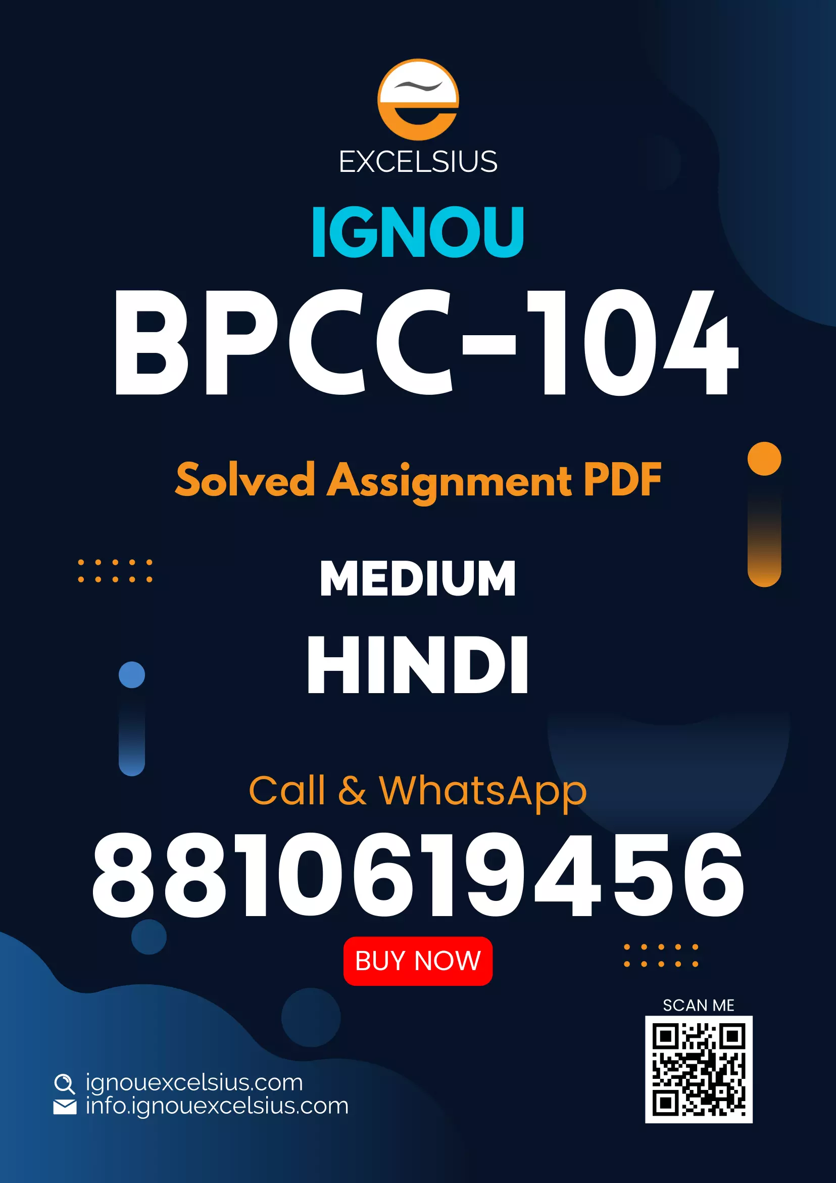 IGNOU BPCC-104 - Statistical Methods for Psychological Research-I, Latest Solved Assignment-July 2023 - January 2024