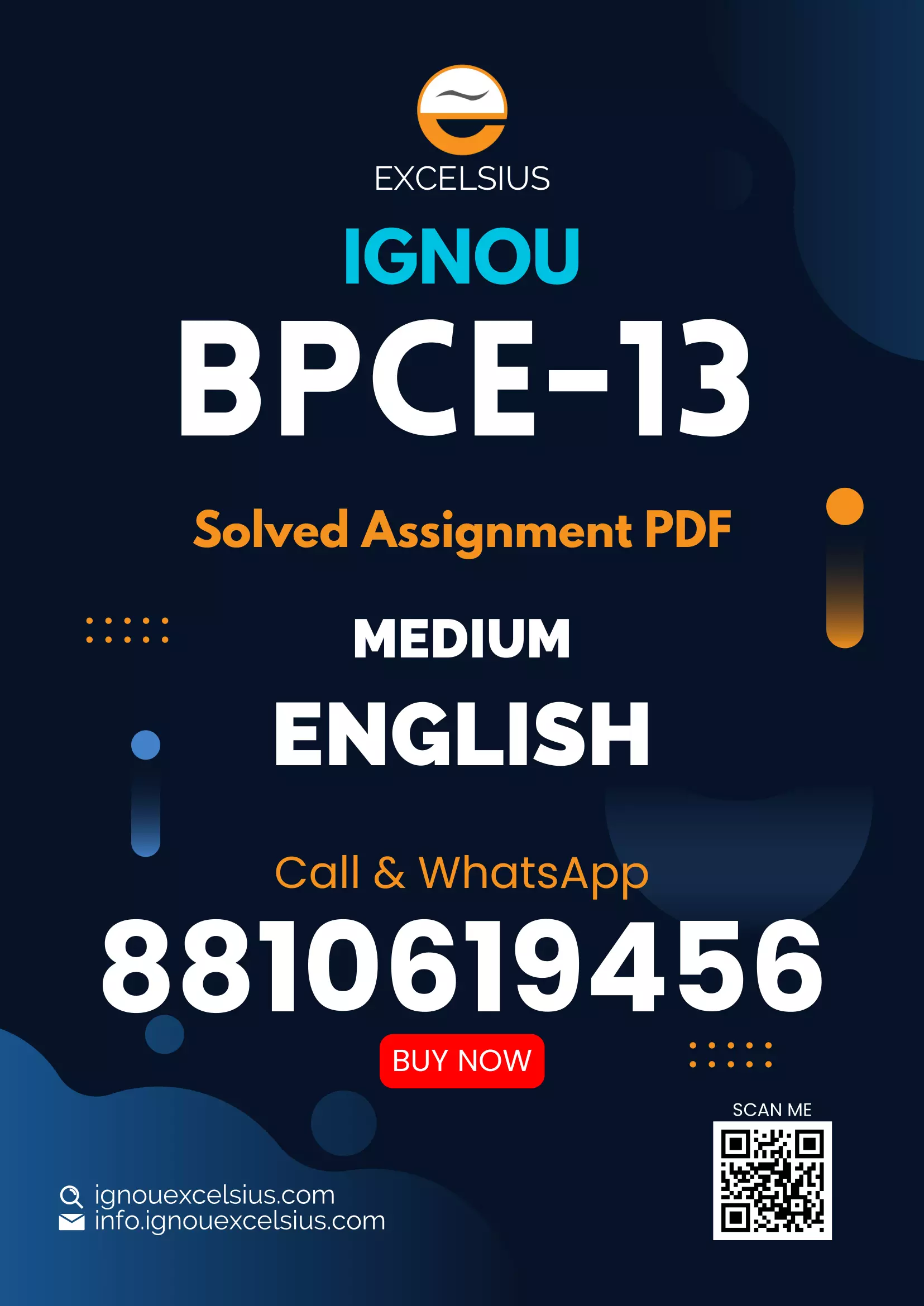IGNOU BPCE-13 - Motivation and Emotion Latest Solved Assignment-July 2023 - January 2024