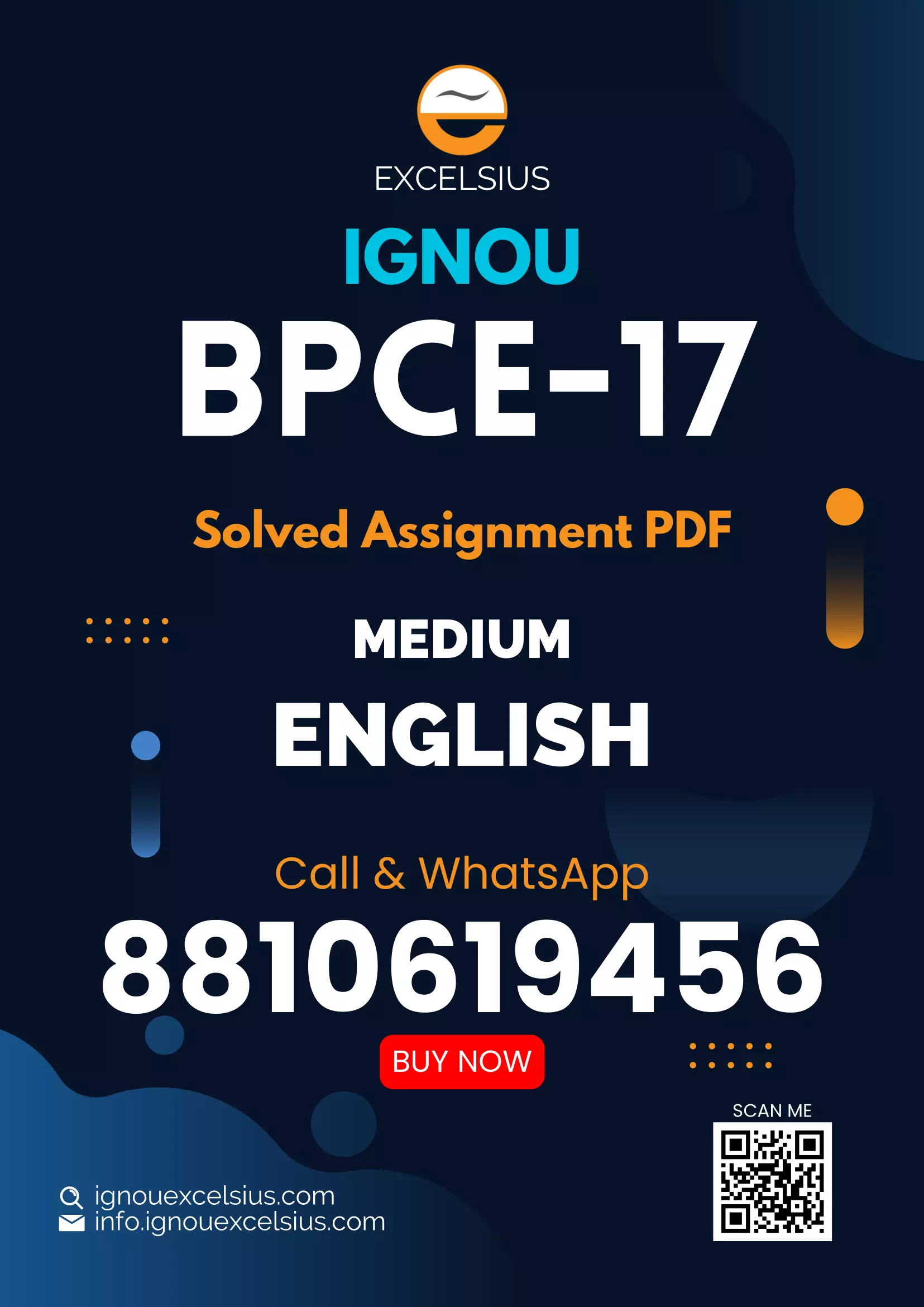 IGNOU BPCE-17 - Introduction to Counselling Psychology Latest Solved Assignment-July 2023 - January 2024