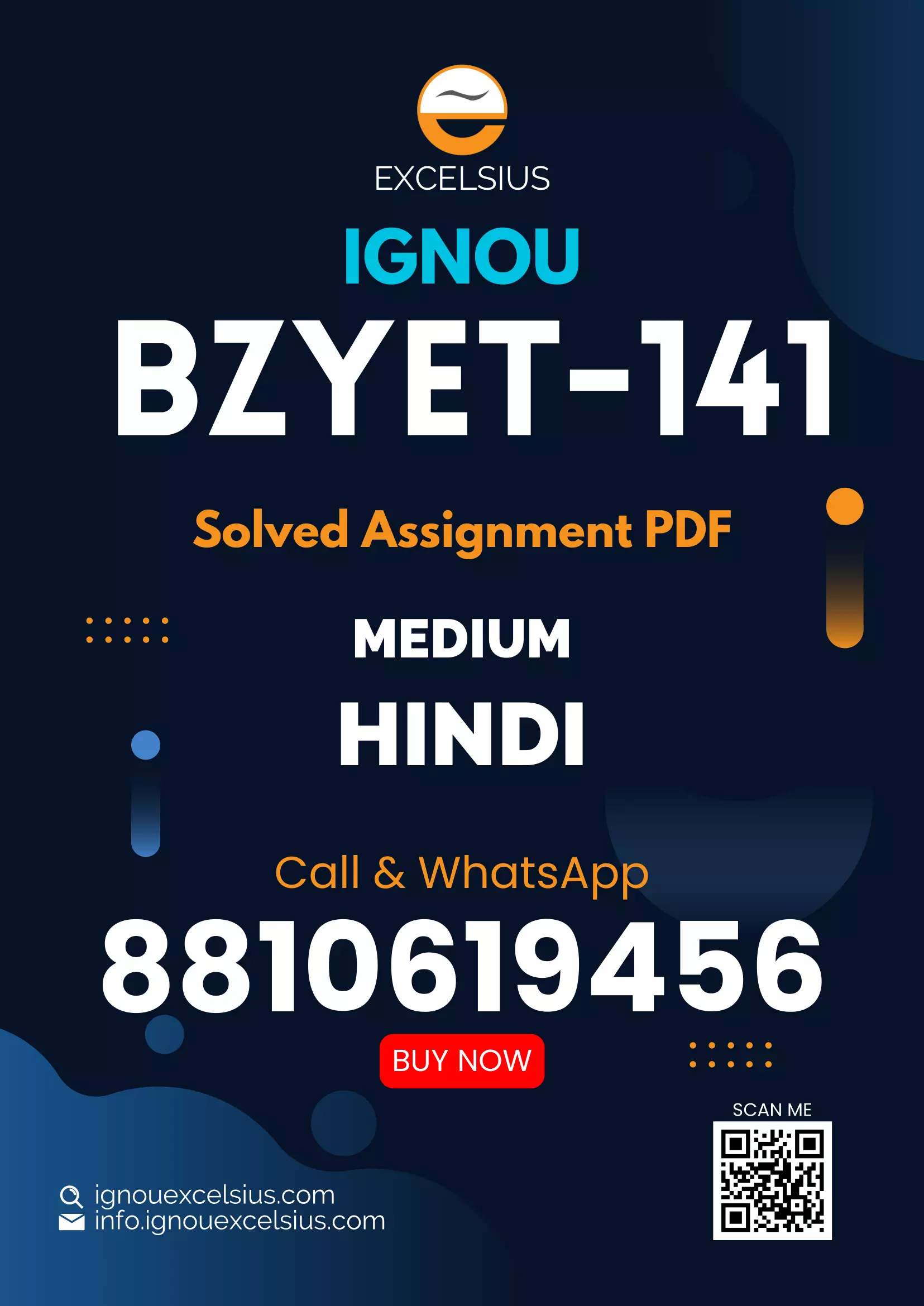 IGNOU BZYET-141 - Immunology, Latest Solved Assignment-January 2023 - December 2023