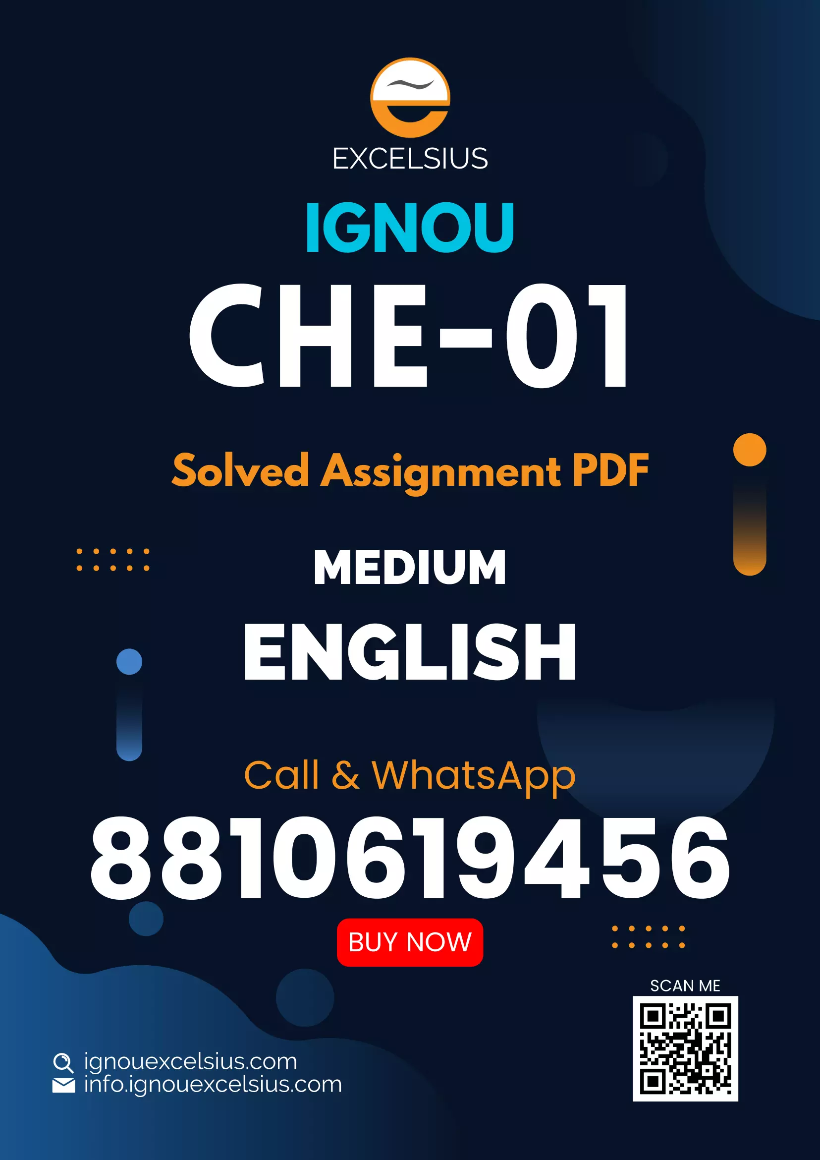 IGNOU CHE-01 - Atoms and Molecules, Latest Solved Assignment -January 2023 - December 2023