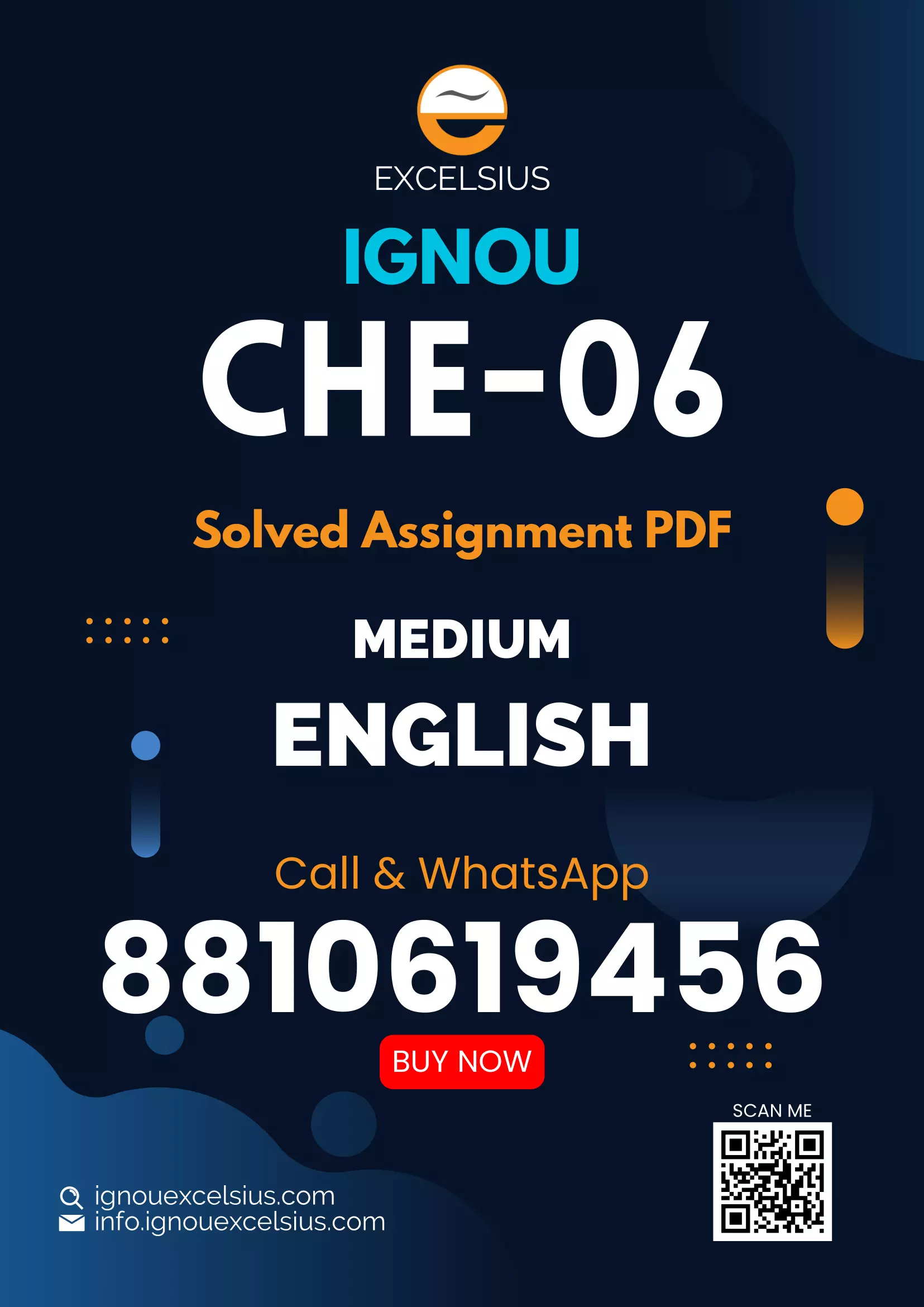 IGNOU CHE-06 - Organic Reaction Mechanism, Latest Solved Assignment-January 2024 - December 2024