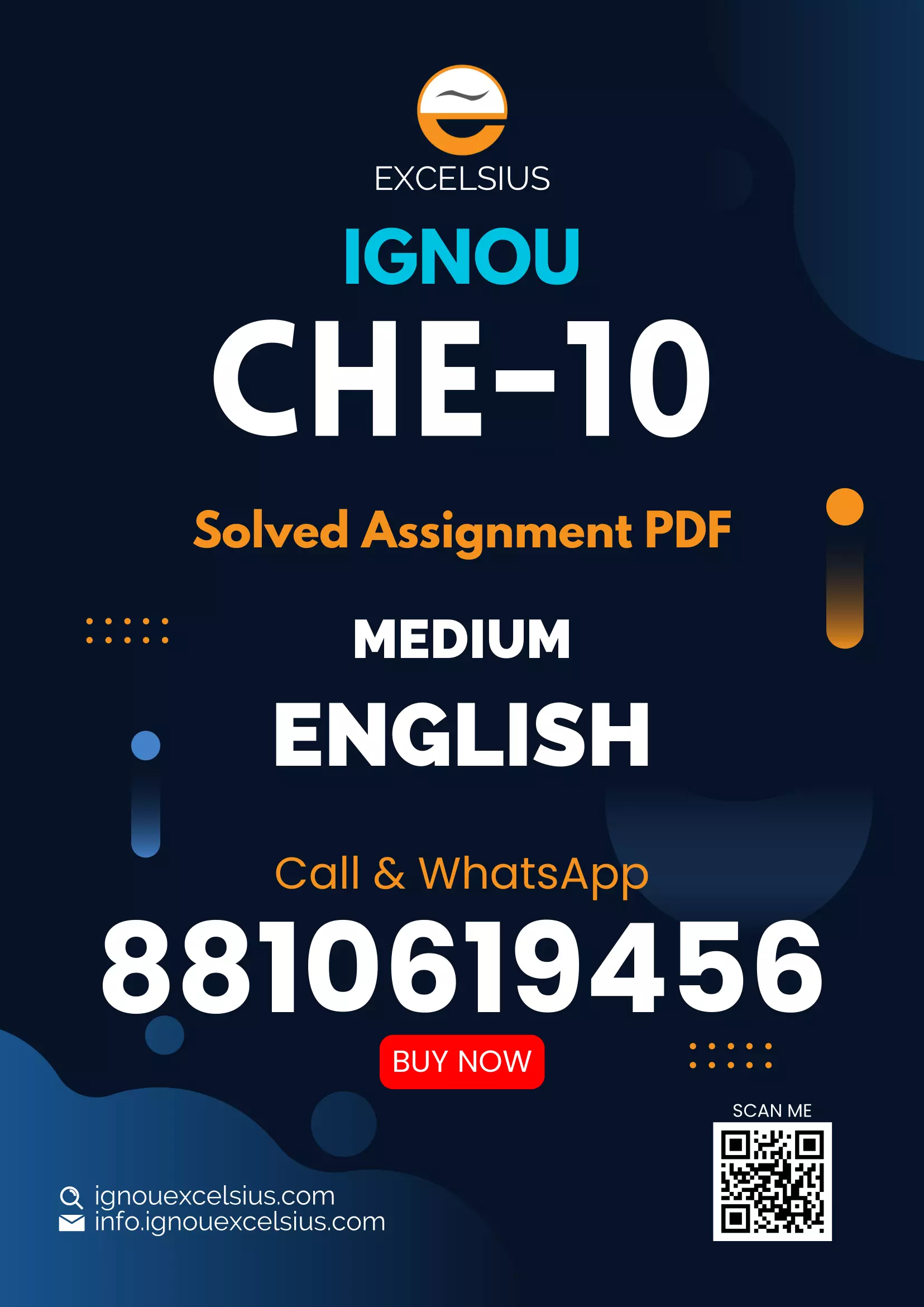 IGNOU CHE-10 - Spectroscopy, Latest Solved Assignment-January 2024 - December 2024
