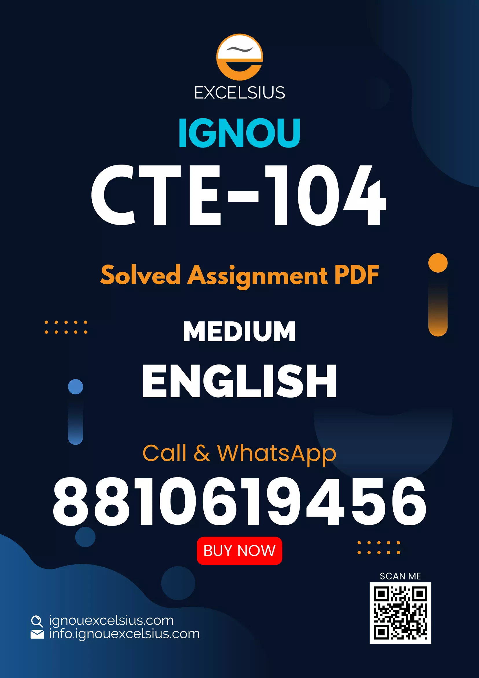 IGNOU CTE-104 - Teaching English-Elementary School, Latest Solved Assignment-July 2023 – January 2024