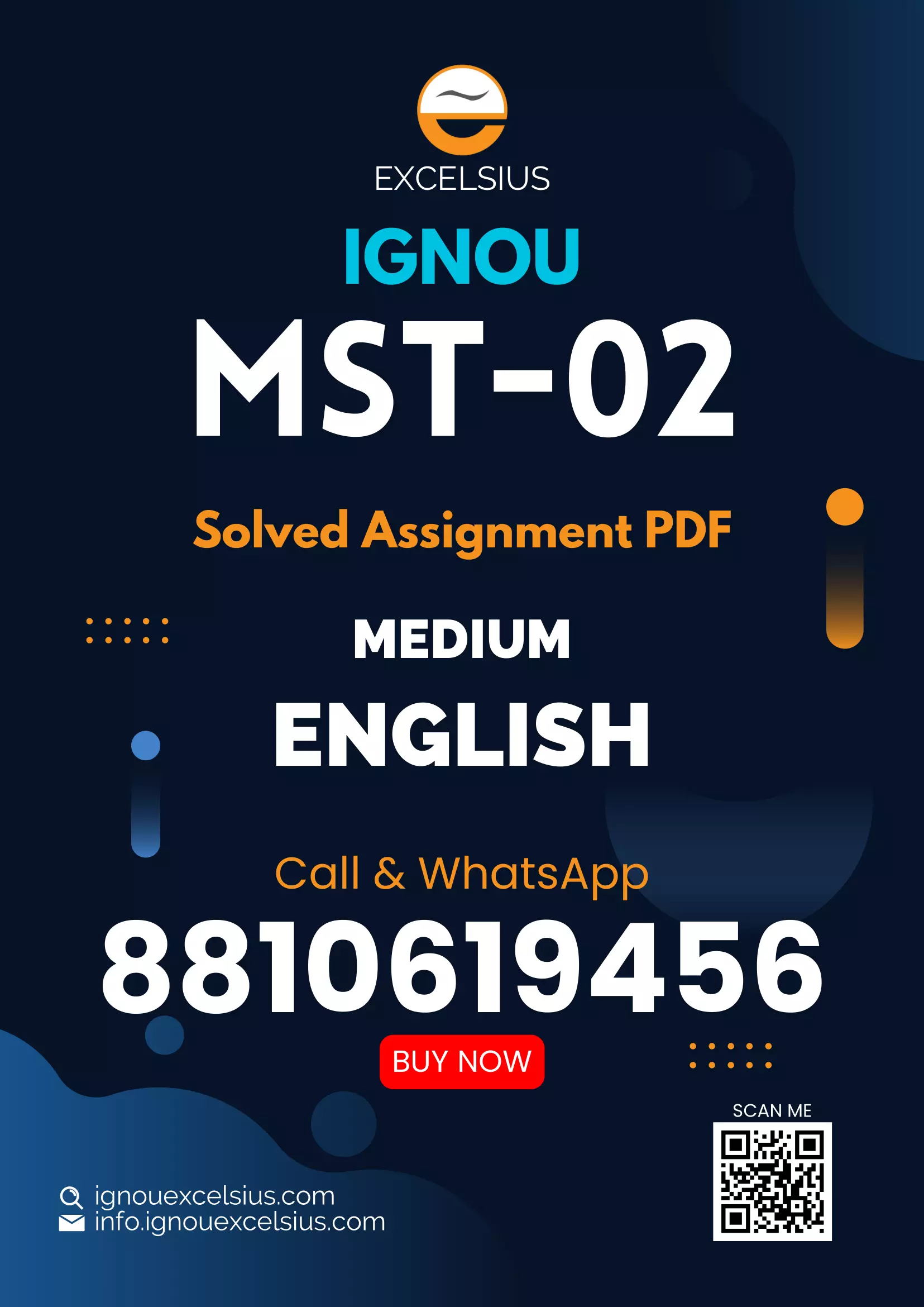 IGNOU MST-02 - Descriptive Statistics Latest Solved Assignment-January 2024 - December 2024