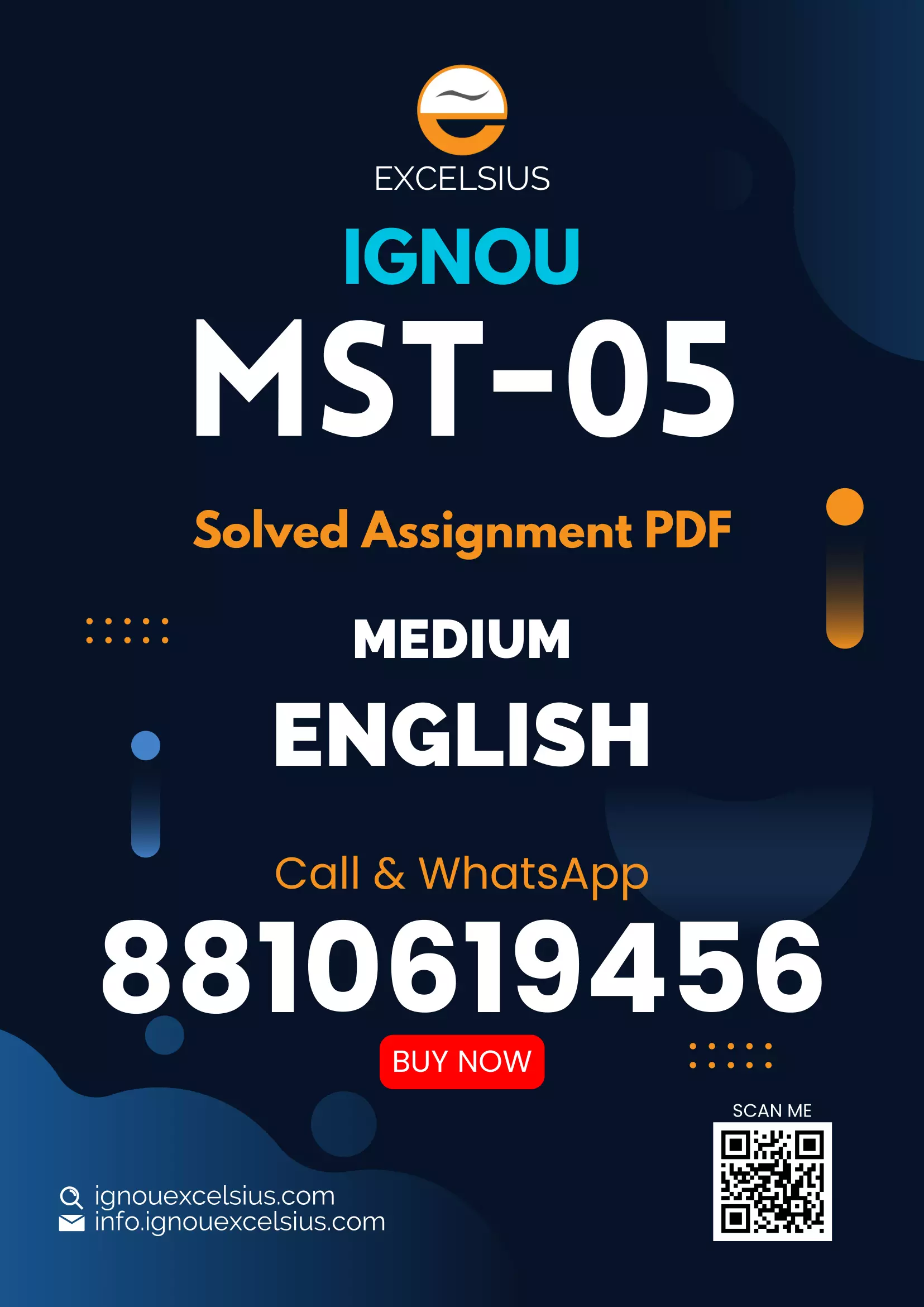 IGNOU MST-05 - Statistical Techniques  Latest Solved Assignment-January 2024 - December 2024