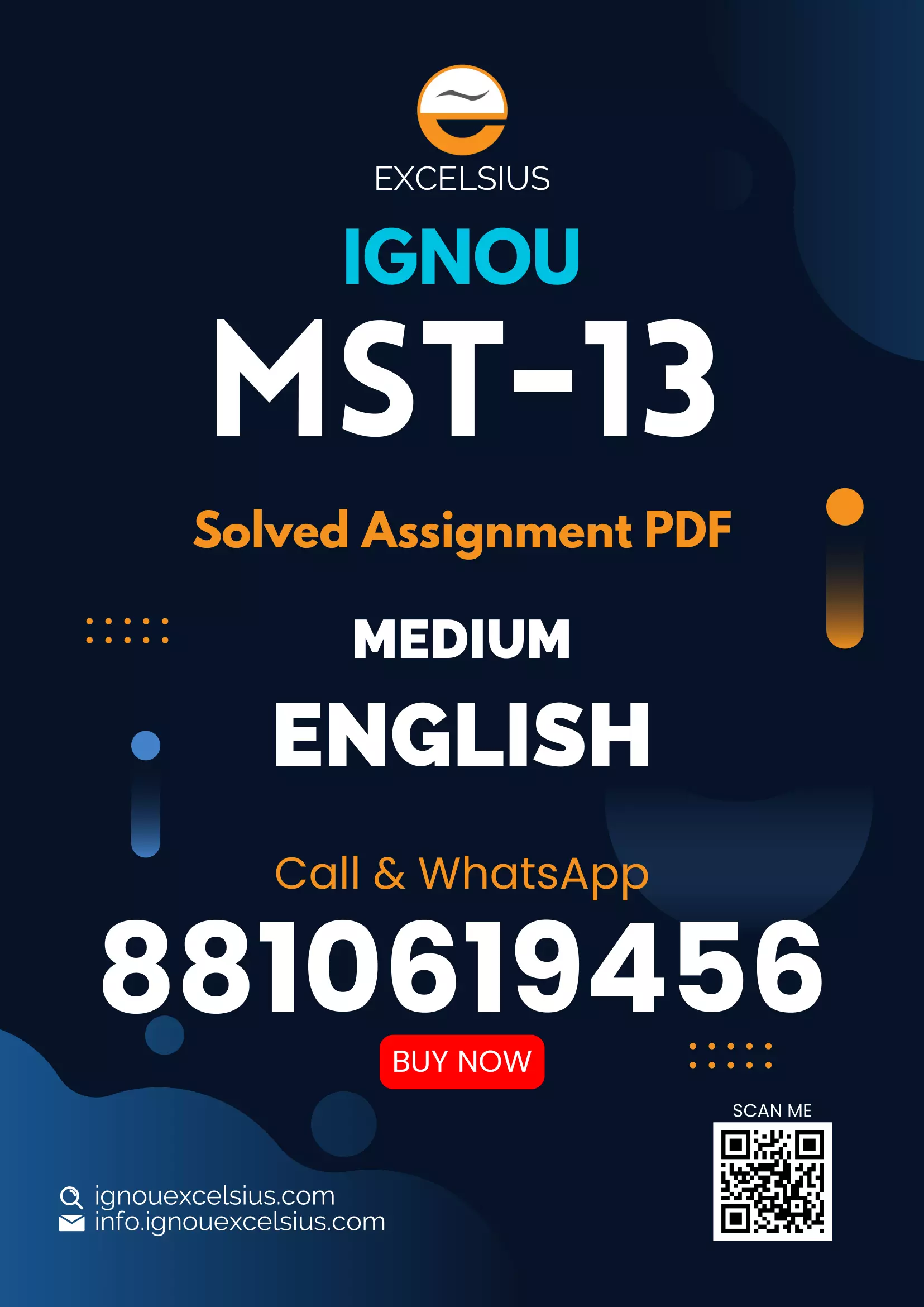 IGNOU MST-13 - Survey Sampling and Design of Experiments-I  Latest Solved Assignment-July 2023 - January 2024