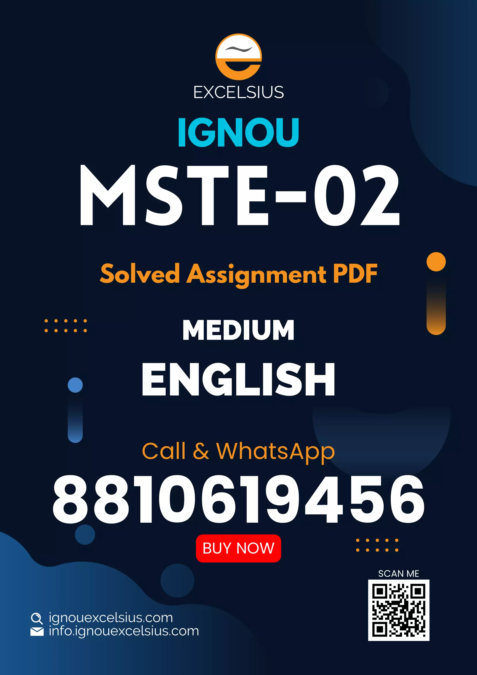 IGNOU MSTE-02 - Industrial Statistics -II Latest Solved Assignment-January 2024 - December 2024